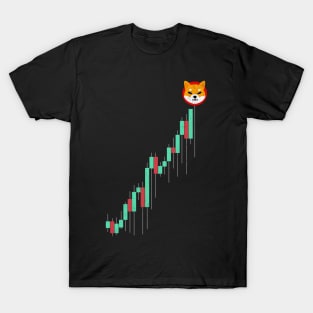 Vintage Stock Chart Shiba Inu Coin To The Moon Trading Hodl Shib Army Crypto Token Cryptocurrency Blockchain Wallet Birthday Gift For Men Women Kids T-Shirt